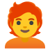 🧑‍🦰 person: red hair display on Google